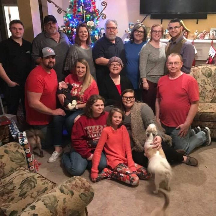Christmas at part of Ashlee's family