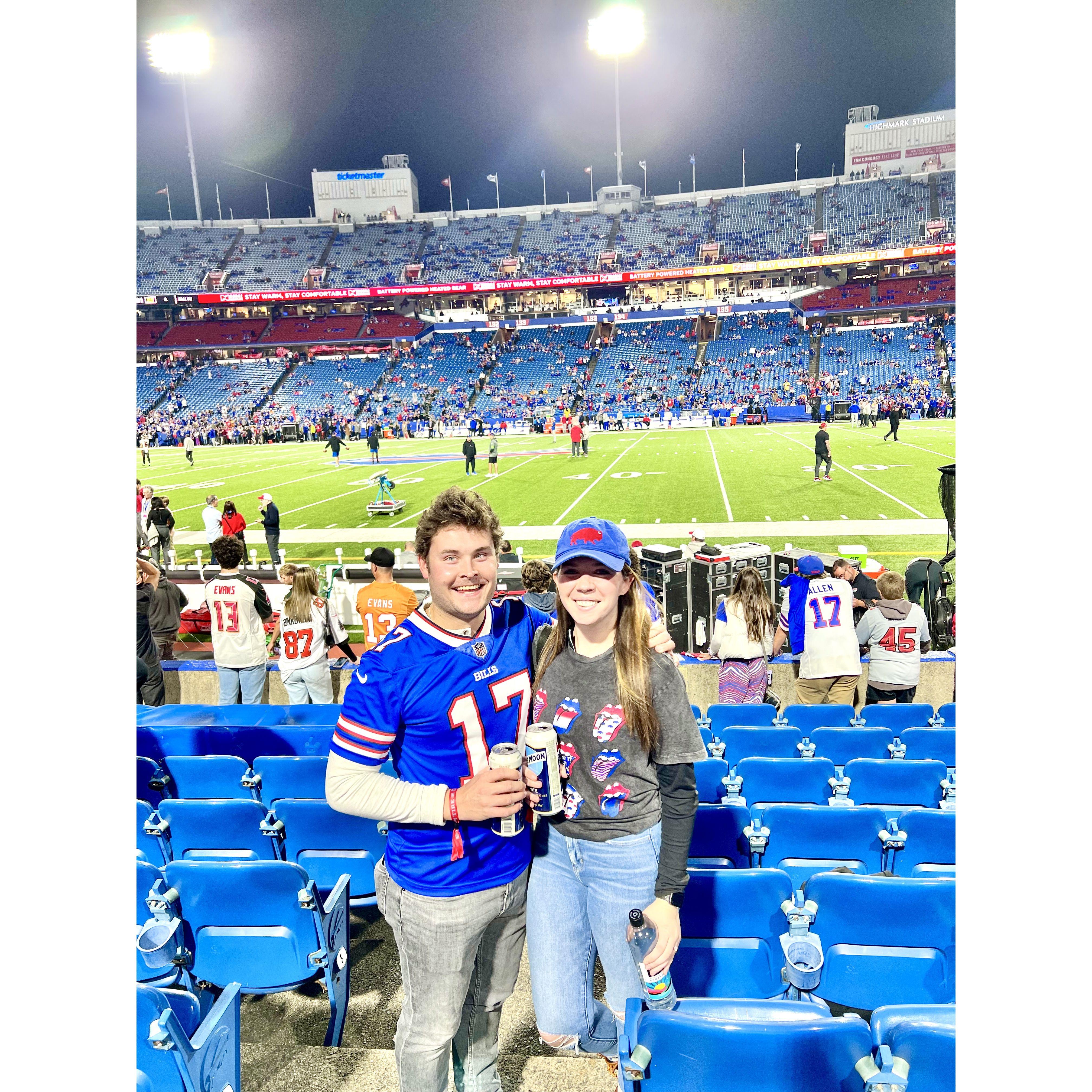 Our first Bills game together....and they won!