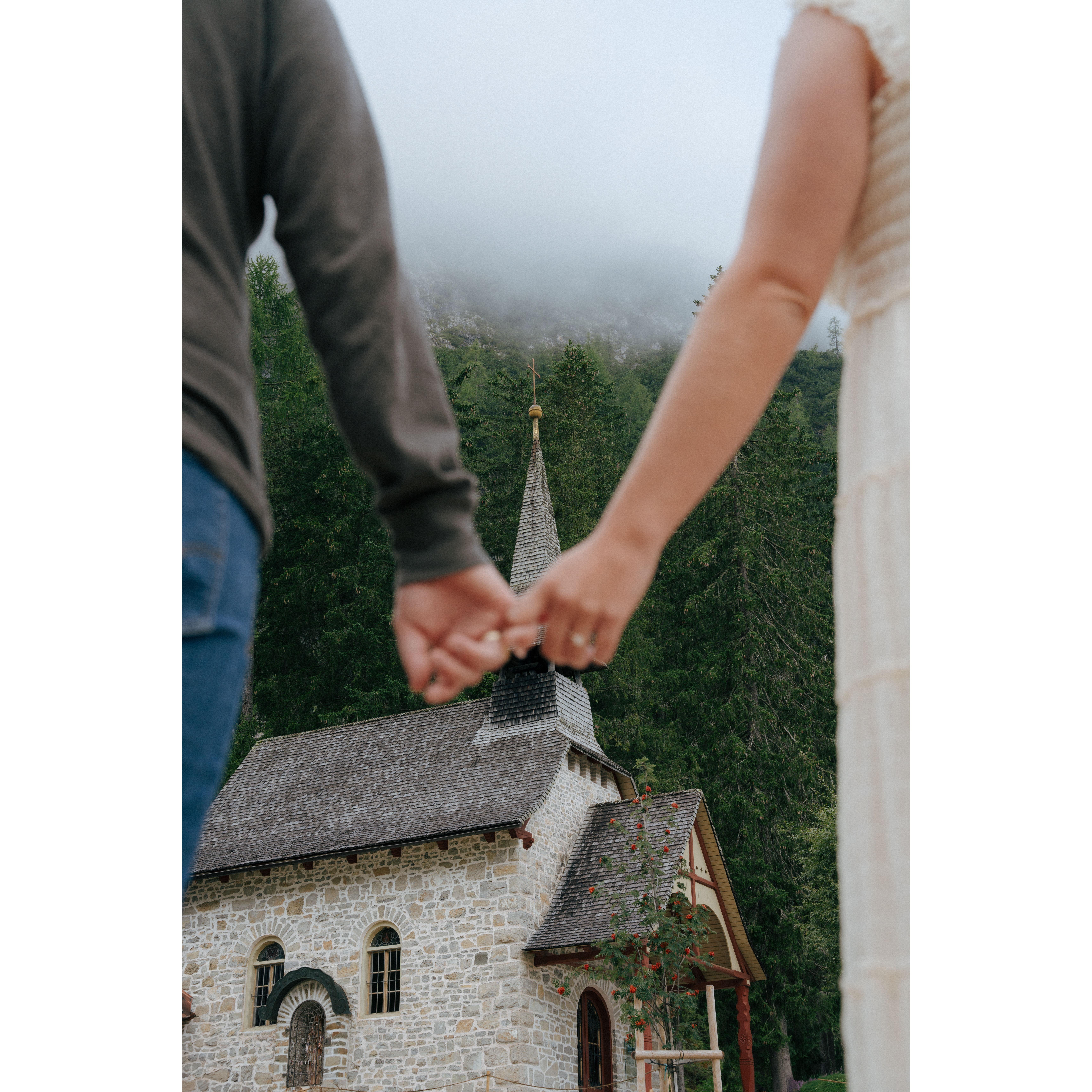 engagement photos by Lago di Braies, Dolomiti, Italy!!!