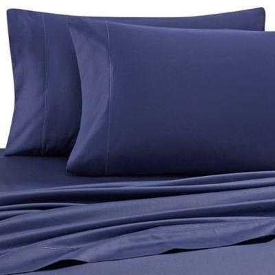 Wamsutta® 500-Thread-Count PimaCott® Queen Sheet Set in Navy
