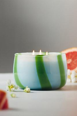 Piper Fruity Peach & Papaya Striped Glass Candle