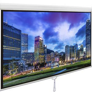 VIVO 80" Projector Screen, 80 inch Diagonal 16:9 Projection HD Manual Pull Down Matte White Home Theater VIVO (PS-M-080)