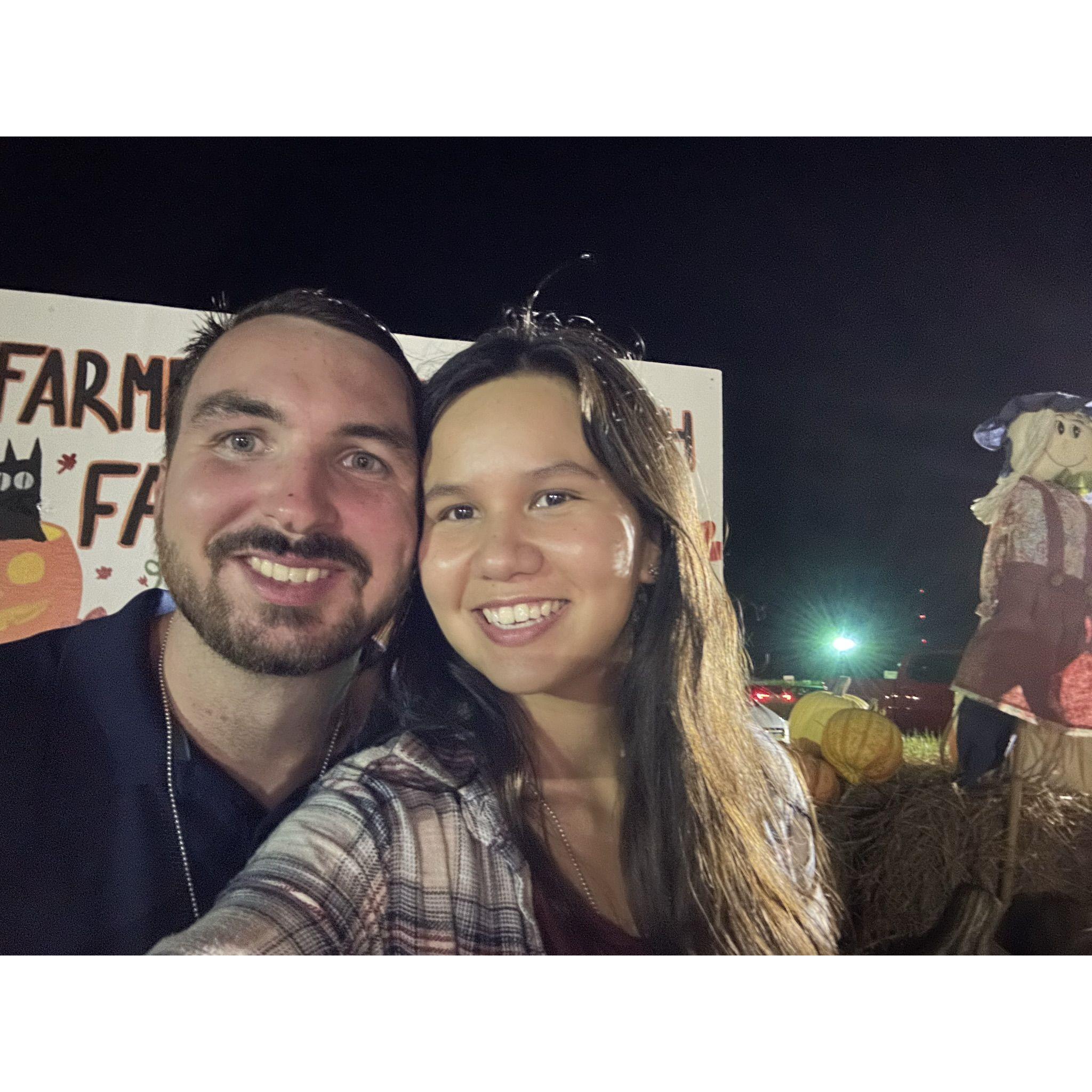 Picture at Farmer Mike's Halloween maze.