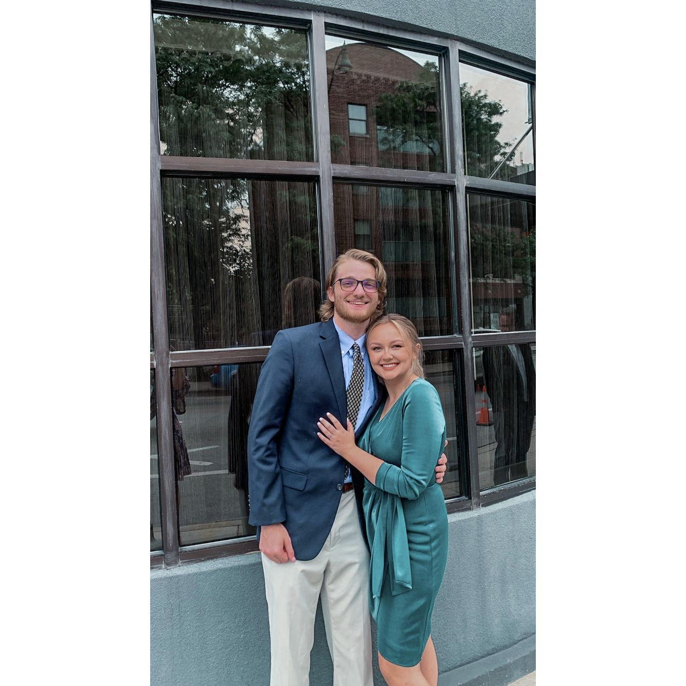 Nick's 21st birthday dinner/trip to visit Aunt Katie