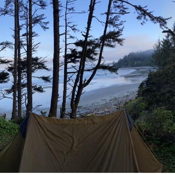The view from our campsite our first night as an engaged couple
