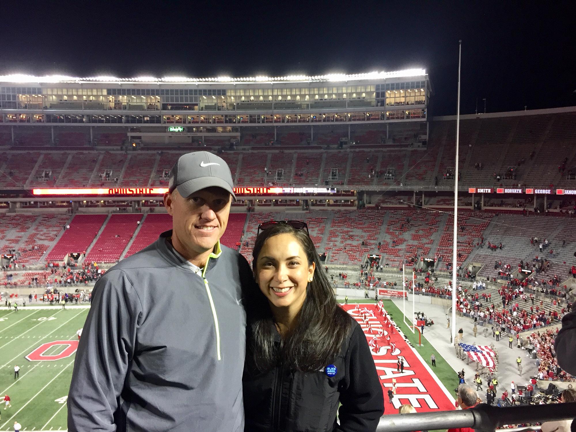 Our first football game at The Ohio State University - The Shoe.