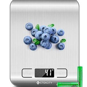 Etekcity Food Kitchen Scale, Digital Grams and Ounces, LCD Display, Medium, 304 Stainless Steel