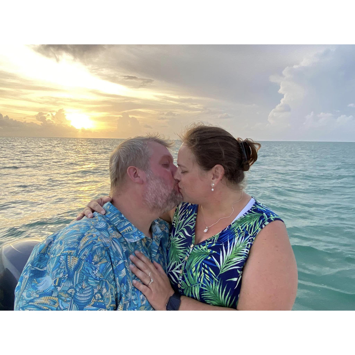 Moments after our engagement, 2023