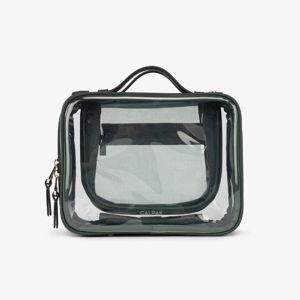 Medium Clear Cosmetics Case in Emerald