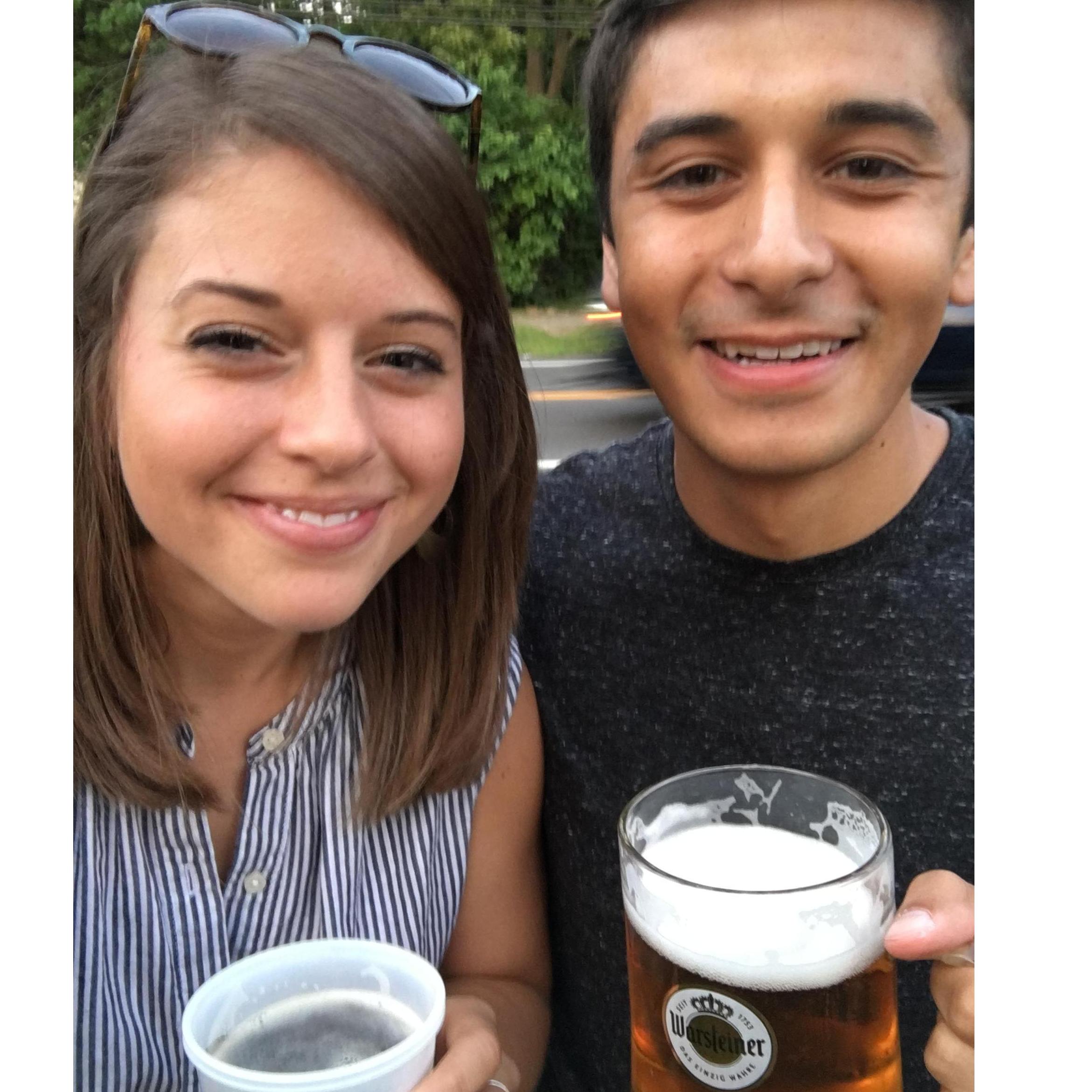 Anniversary celebration at Octoberfest