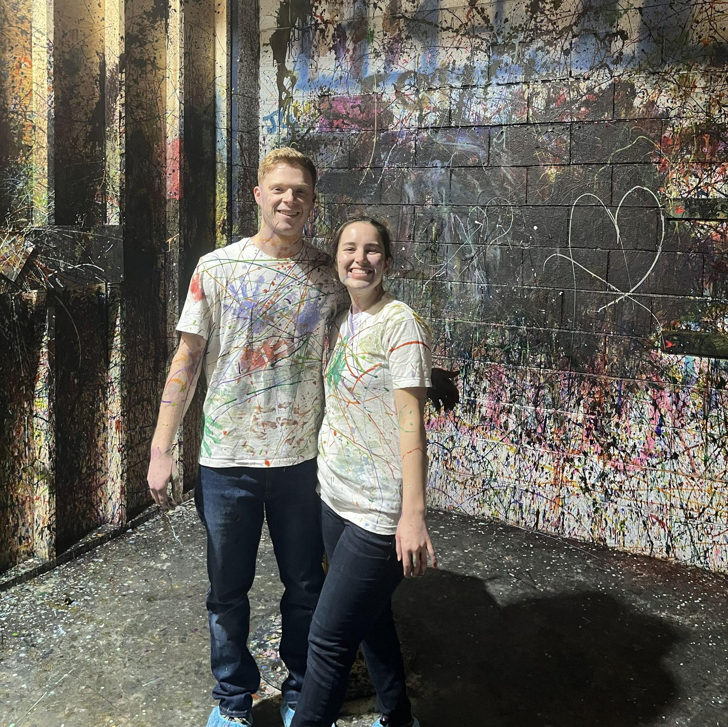 Rage room and splatter painting