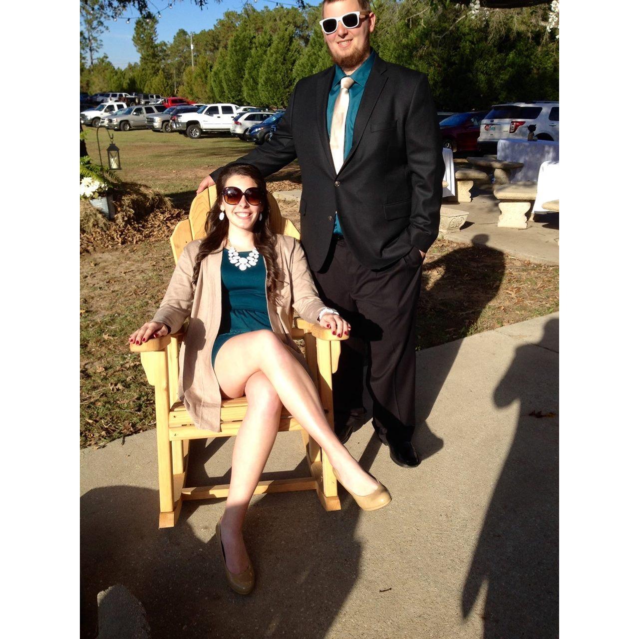 Slaying our wedding guest fits at the Ellington wedding circa 2014.