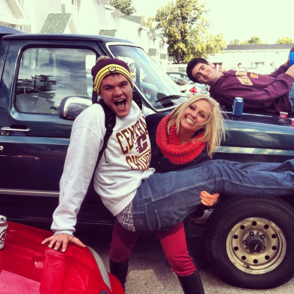 This photo was taken a couple weeks after we started dating. - CMU Homecoming, 2013
