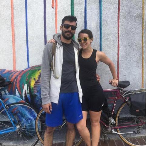 2017: This was taken during our first long distance/overnight bike trip.