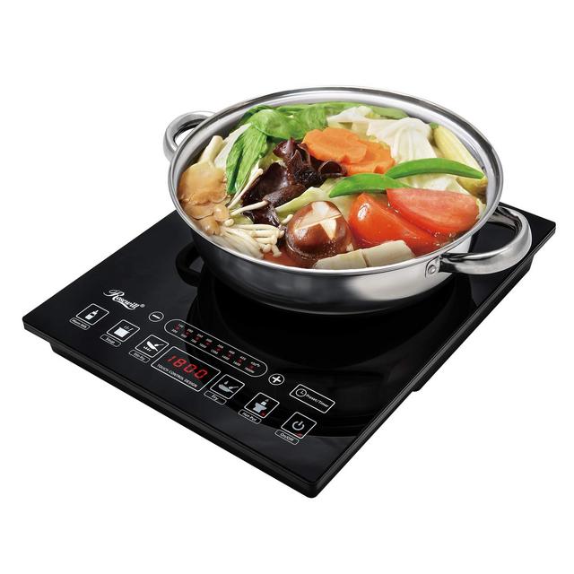 Rosewill Induction Cooker 1800 Watt, 5 Pre-Programmed Induction Cooktop, Electric Burner with Stainless Steel Pot 10&quot; 3.5 QT 18-8, RHAI-15001