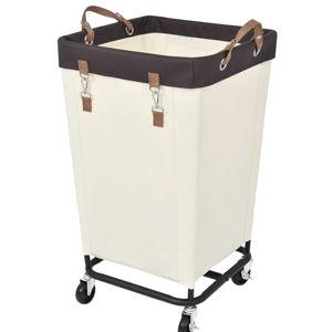 (Beige) StorageWorks 160L Laundry Basket with Wheels, Large Rolling Hampers for Clothing Organizer, Beige