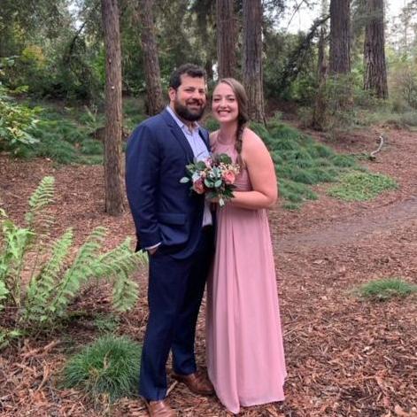 At Michelle's sister's wedding in Sacramento, CA