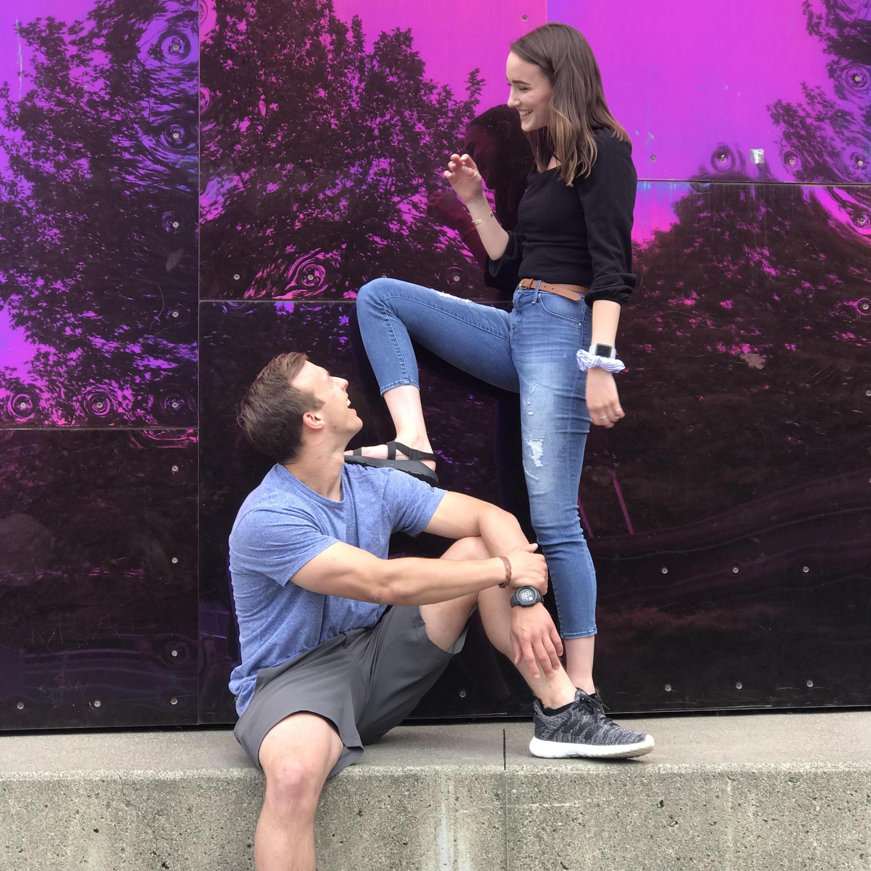 Casey always wants us to pose like models!