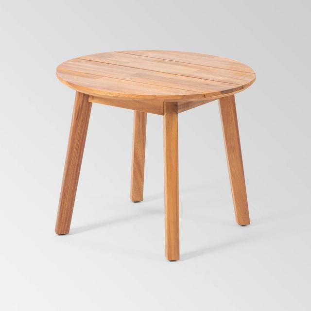 Brooklyn Acacia Wood Side Table - Teak - Christopher Knight Home