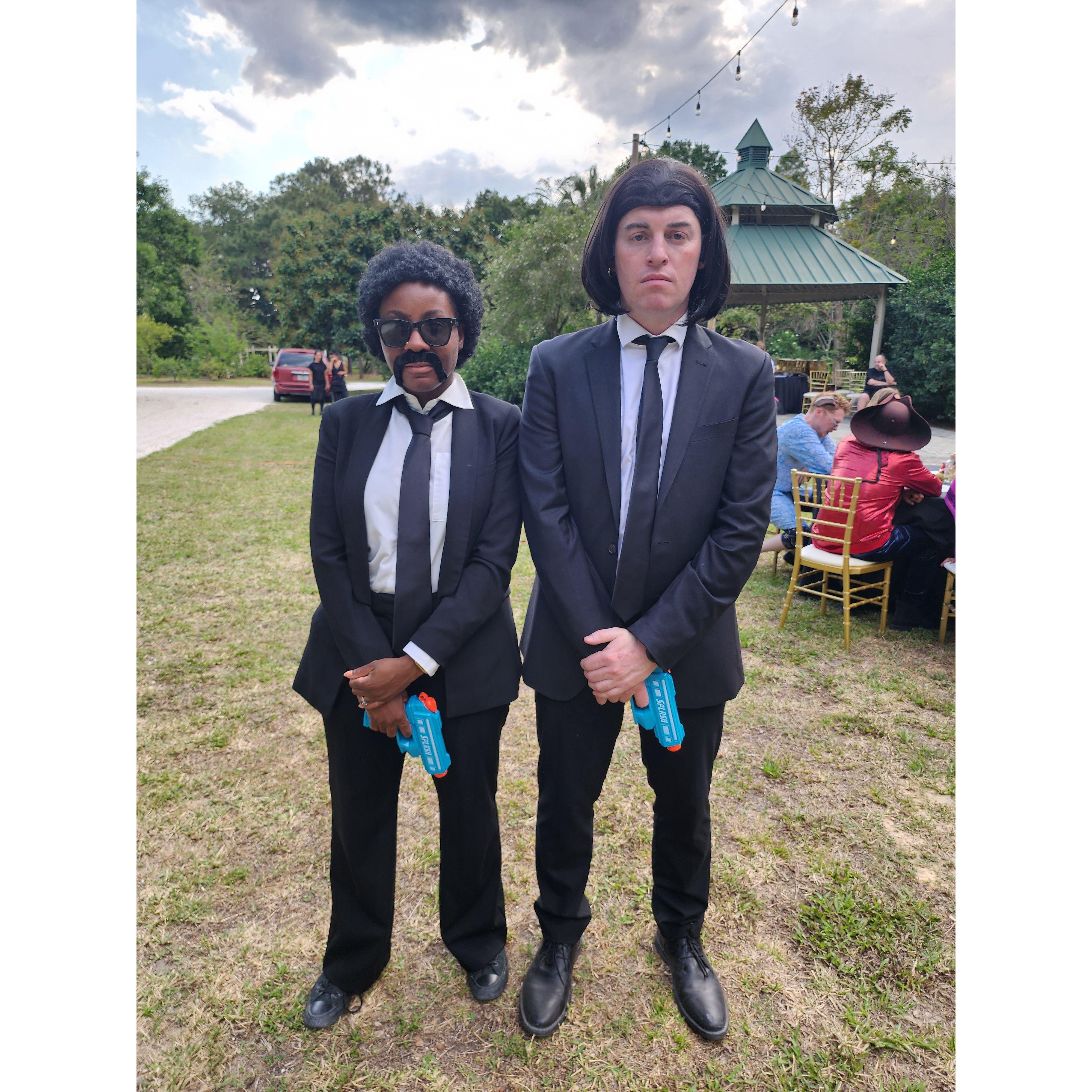 Pulp Fiction costumes from Nicole and Greg's wedding