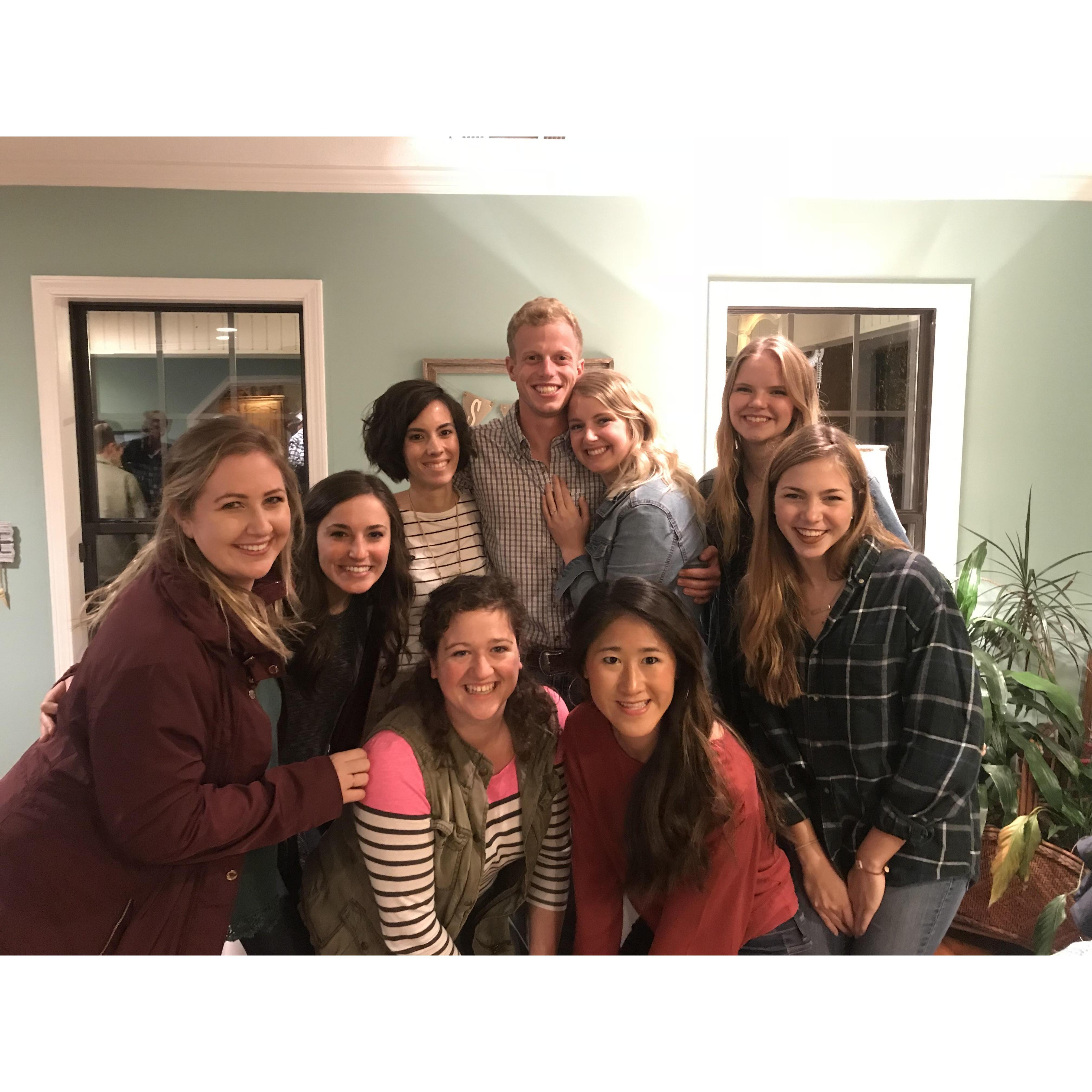 So grateful for my group of gals (those pictured and those not <3) and for Hayden's incredible friends for helping pull of the proposal!
