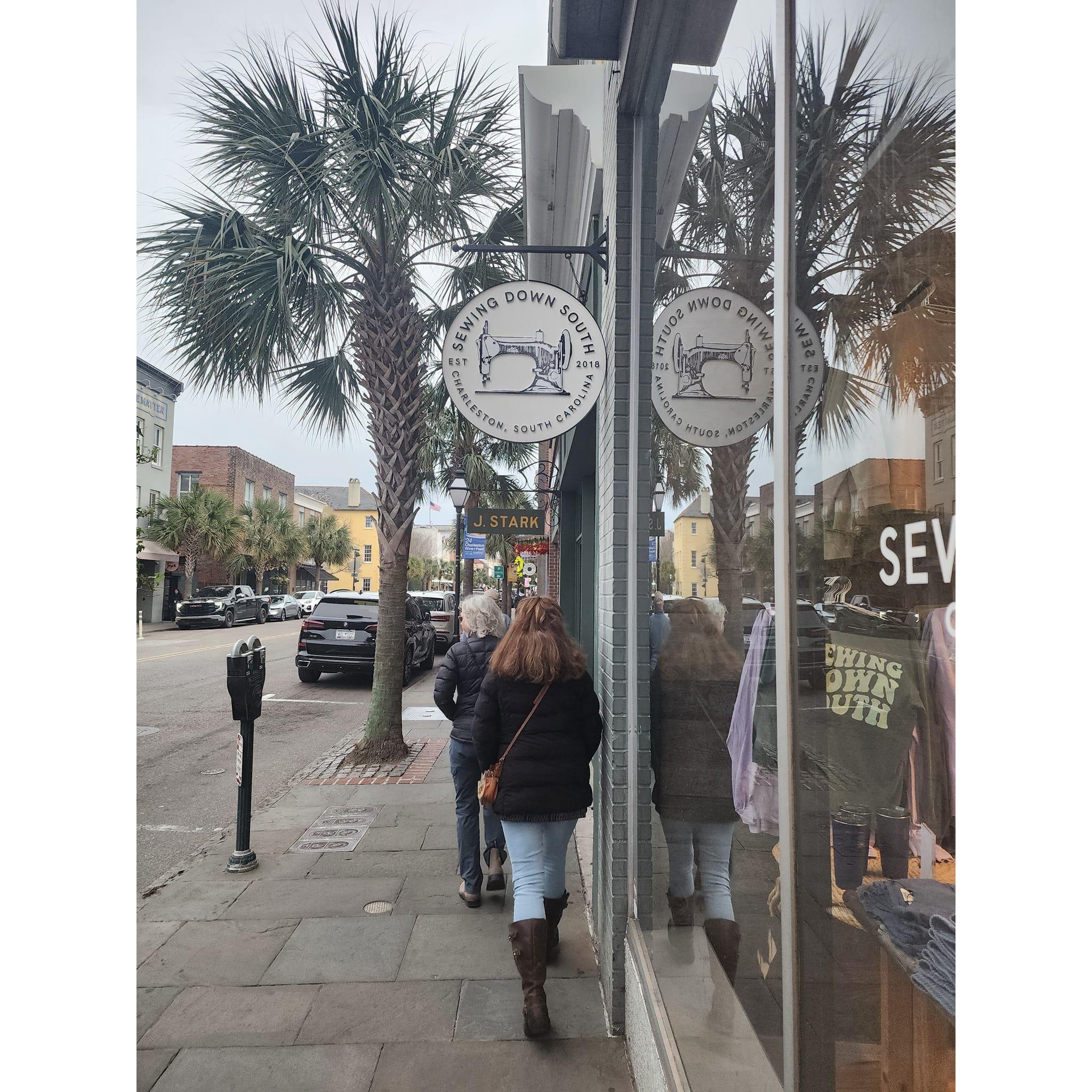 Sewing Down South!  King Street-owned by Craig on Southern Charm!