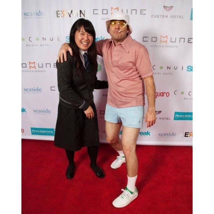 We know how to have fun. It was "dress as a movie character" at a work party -Huntington Beach, CA - January 2013