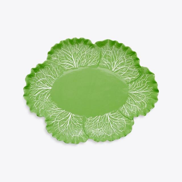 Tory Burch Lettuce Ware Oval Serving Platter, Green