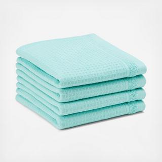 Basics Waffle Woven Terry Washcloth, Set of 4