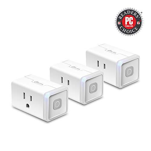 Kasa Smart Plug by TP-Link,Smart Home WiFi Outlet works with Alexa,Echo&Google Home,No Hub Required,Remote Control,12 Amp,UL certified,3-Pack (HS103P3)