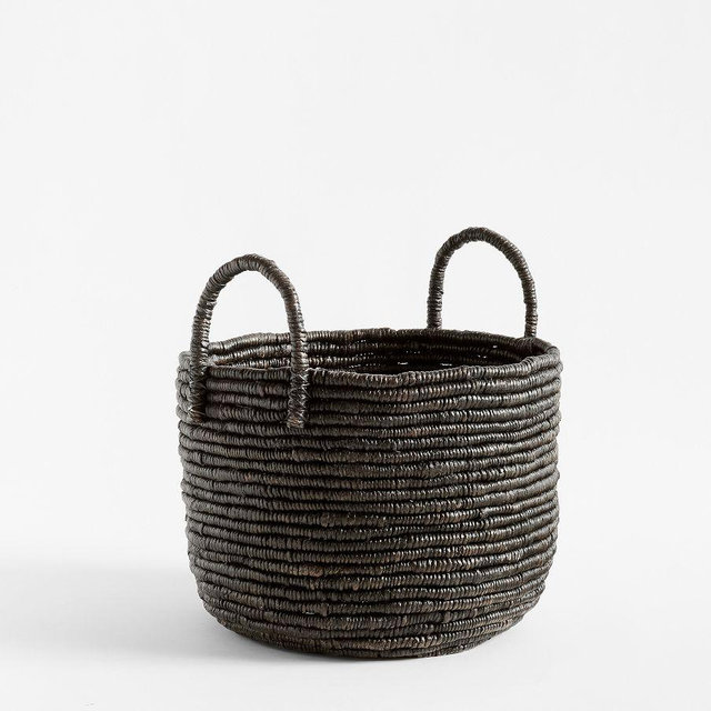 Coil Basket, Black, Small Tote
