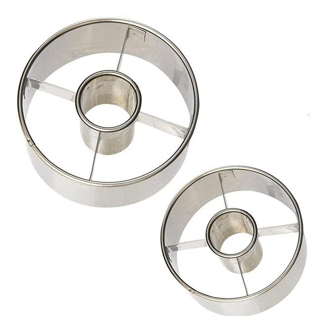 Ateco Stainless Steel Donut Cutter Set of 2 : Ø 2 1/2'' and 3 1/2''.