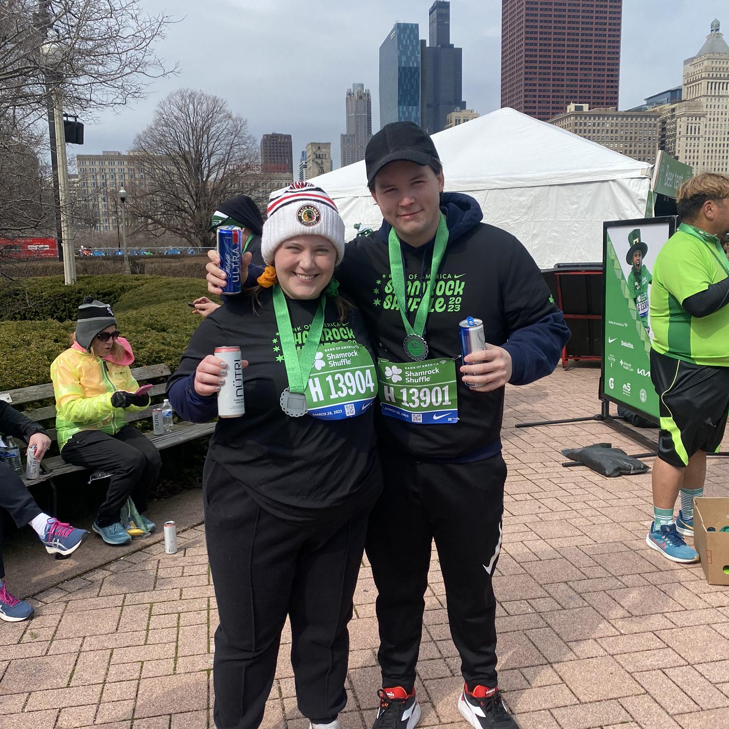 Emma’s first Shamrock Shuffle. They got 12,000th place!