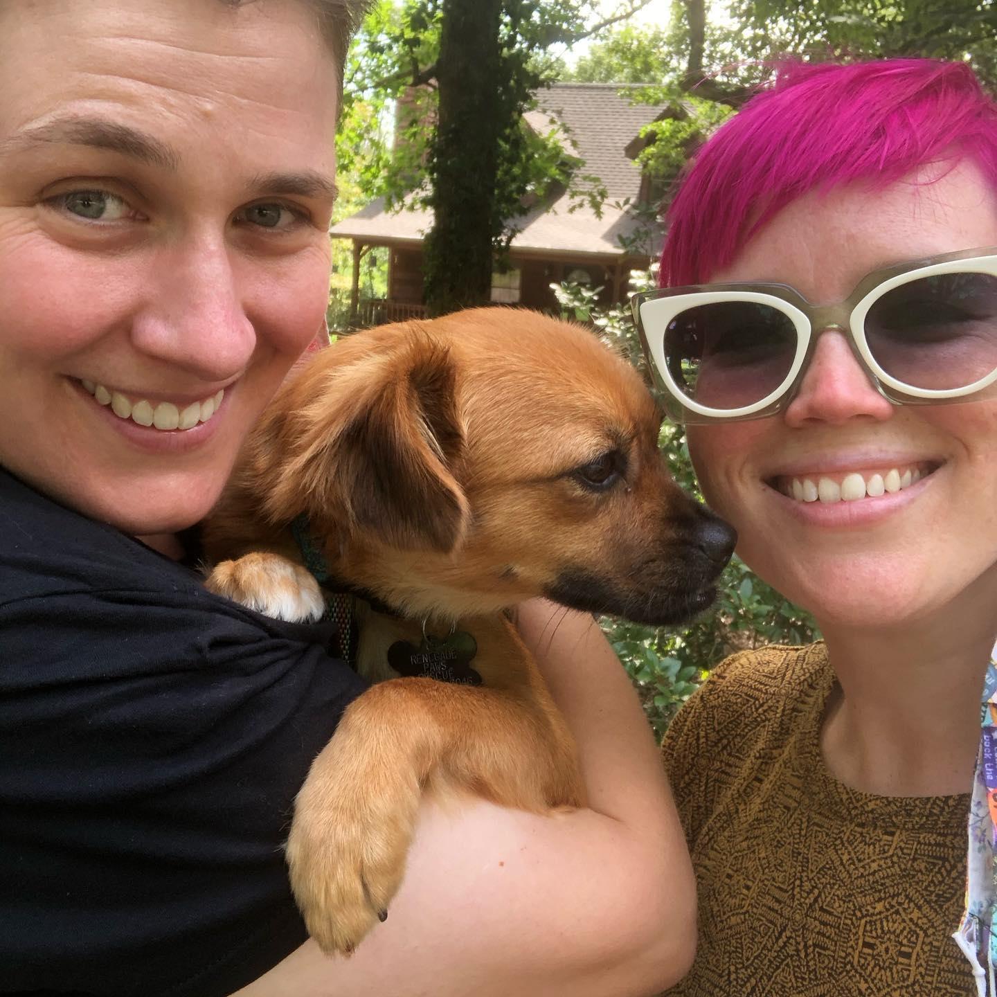 The day we adopted Fancy! Char wouldn't let her go.