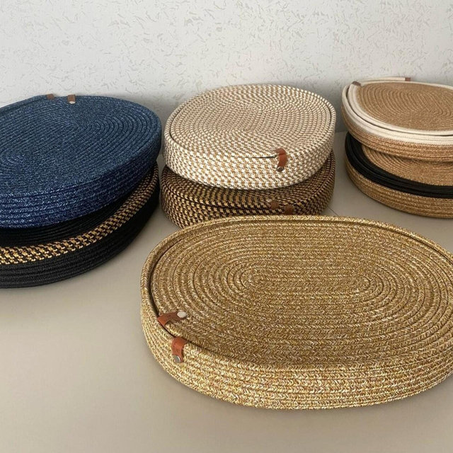 Oval Placemats, Cotton Rope Placemat, Dining Table Mats, Colorful Placemats, Dining Table Decor, Placemats for Dining Table, Rope Mats