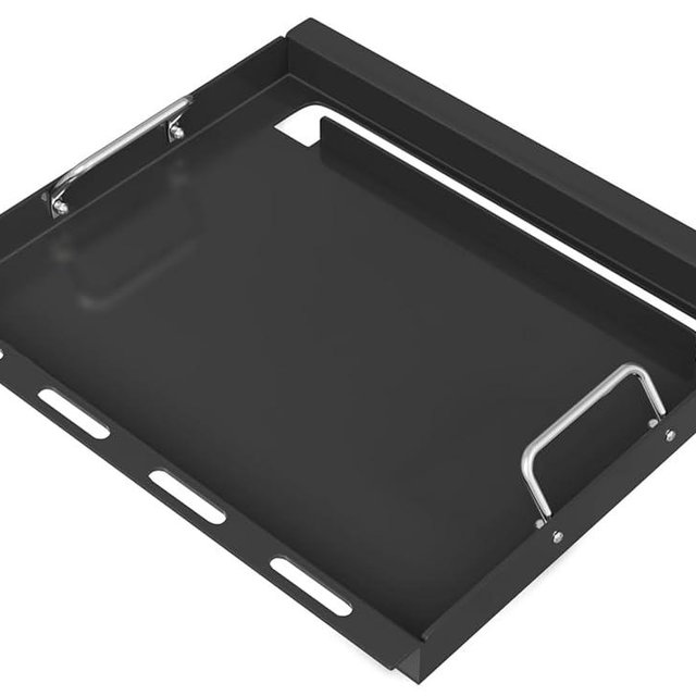 Full Size Griddle with Handles for Weber Spirit 200 Series Gas Grills, Flat Top Grill Griddle Replacement Part for Weber Spirit I & II 200 GS4 Grill Parts S-210 E-210 E-220, Carbon steel, Black