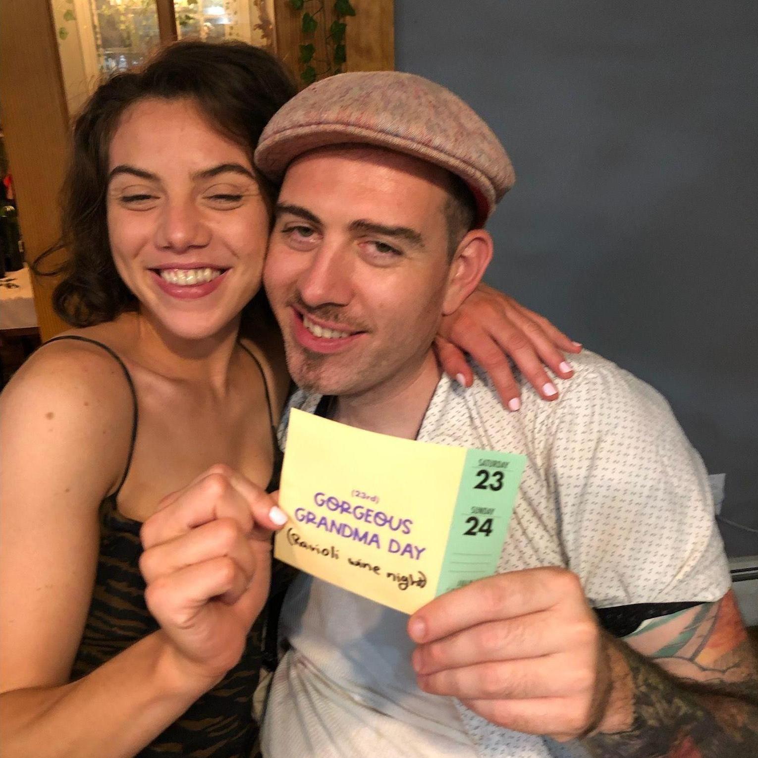 Our first photo together... That's amore!