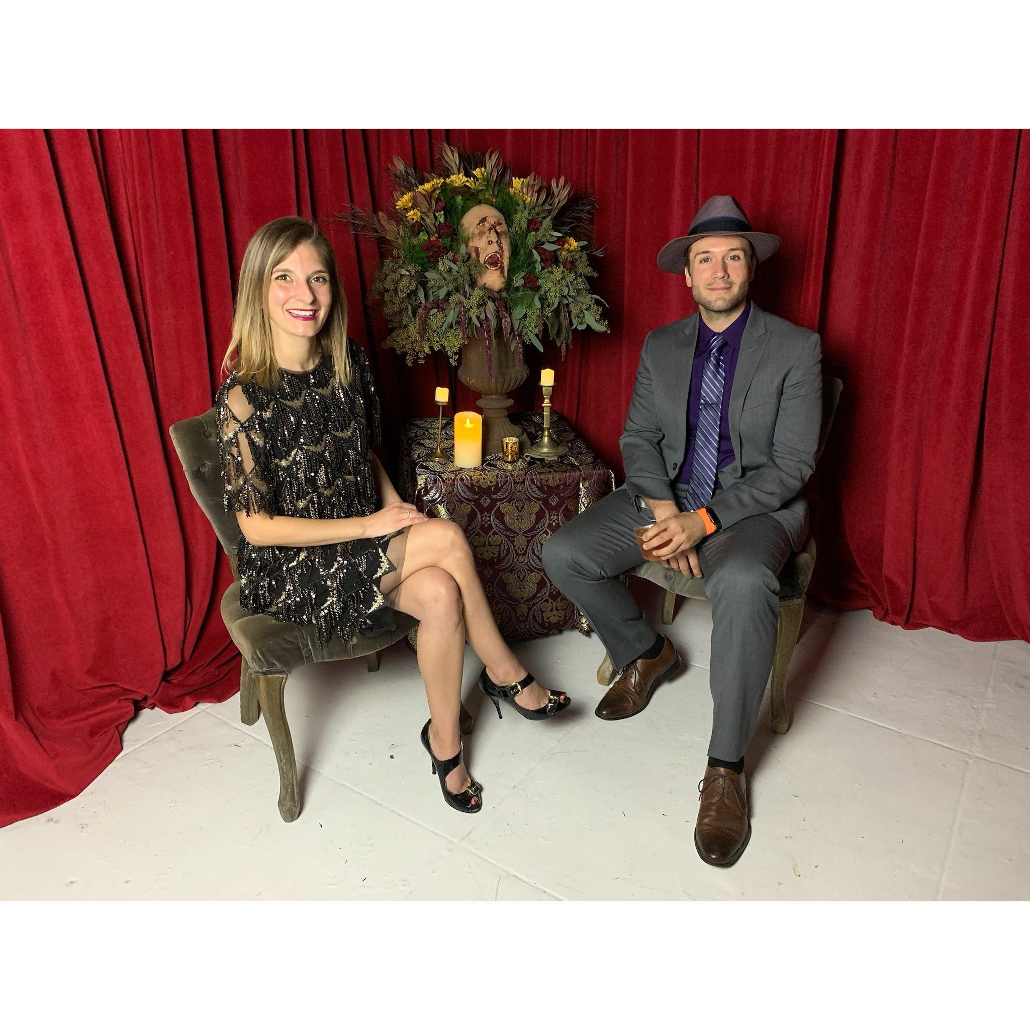 Macabre party and fancy clothes.