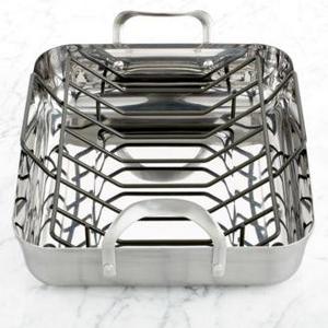 Calphalon - Contemporary Stainless Steel 16 Roaster with Roasting Rack