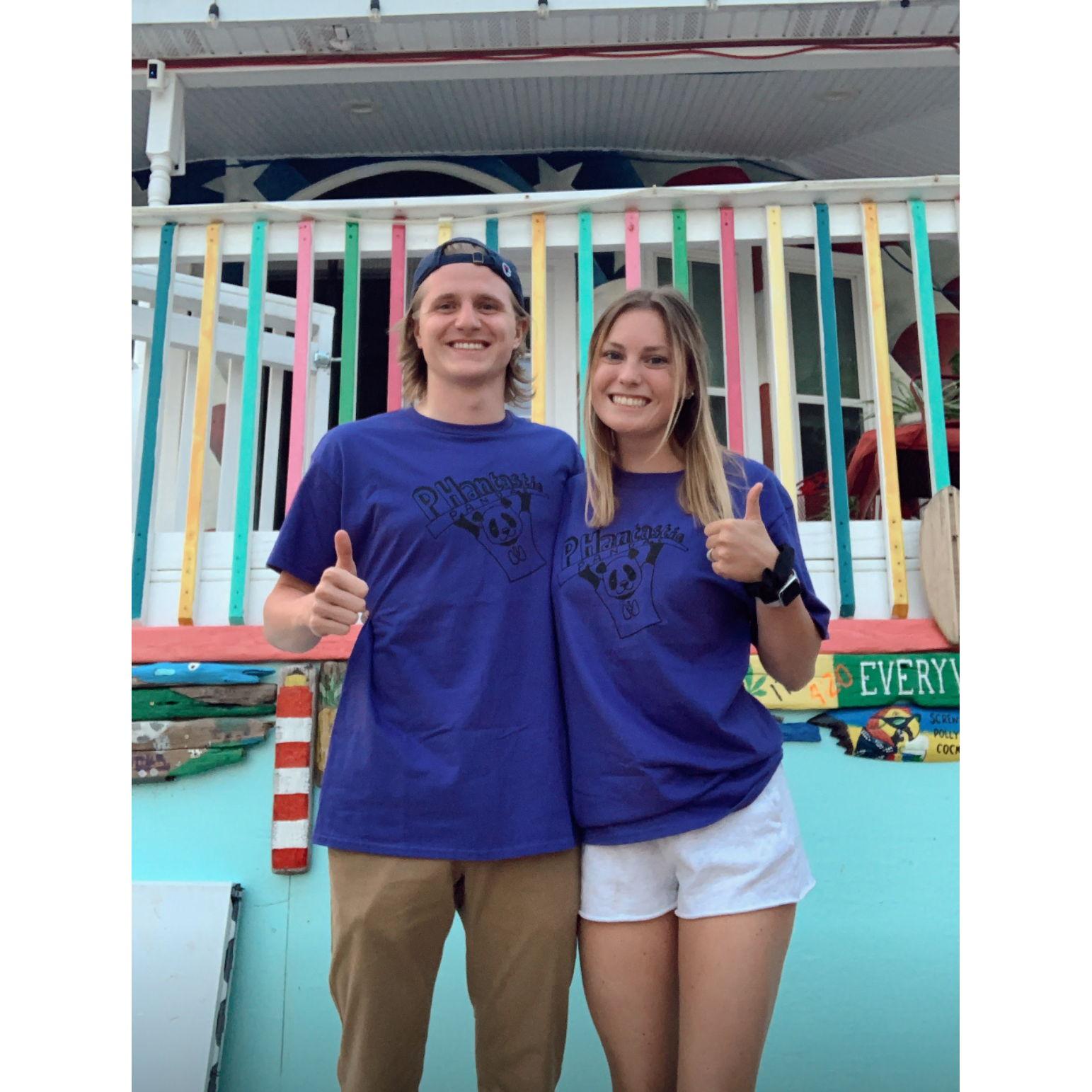 Us in our Amanda t-shirts💜