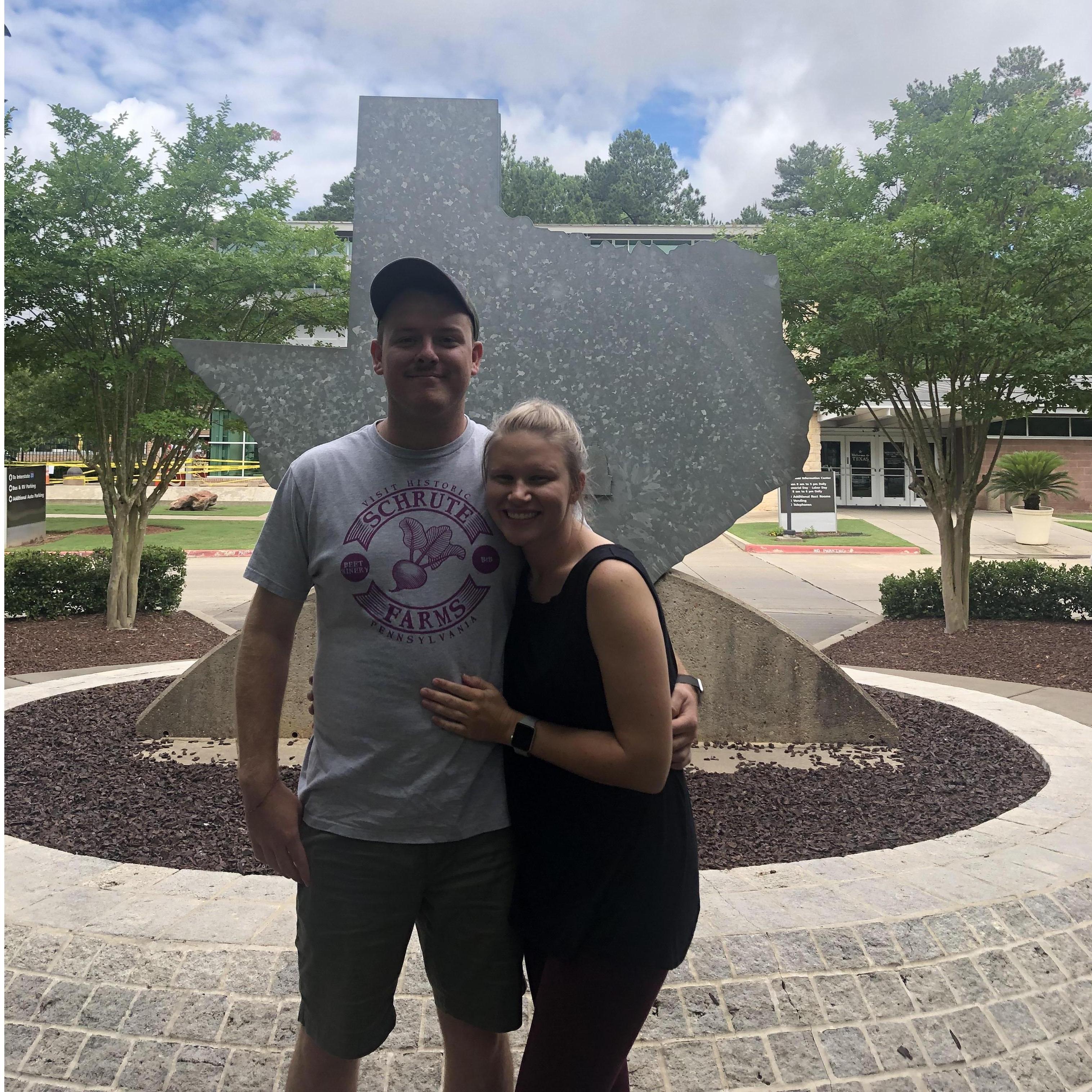 Evan's first time to Texas!