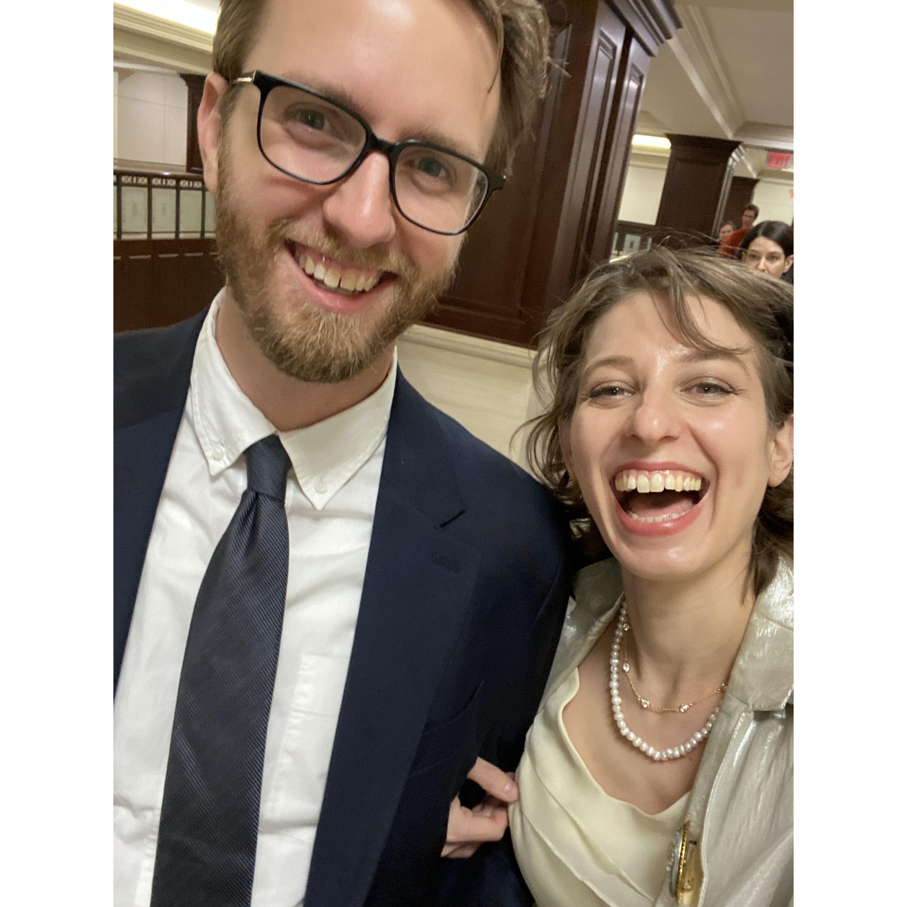 Then we headed to the courthouse – excited to get married!