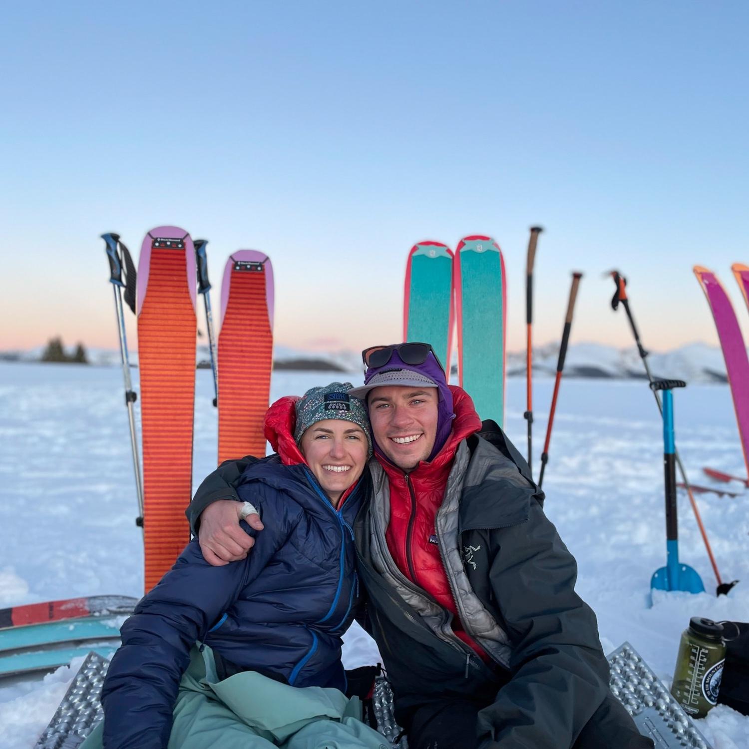 Staying warm for sunset