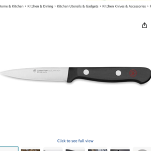WÜSTHOF Gourmet 3" Spear Point Paring Knife, Black