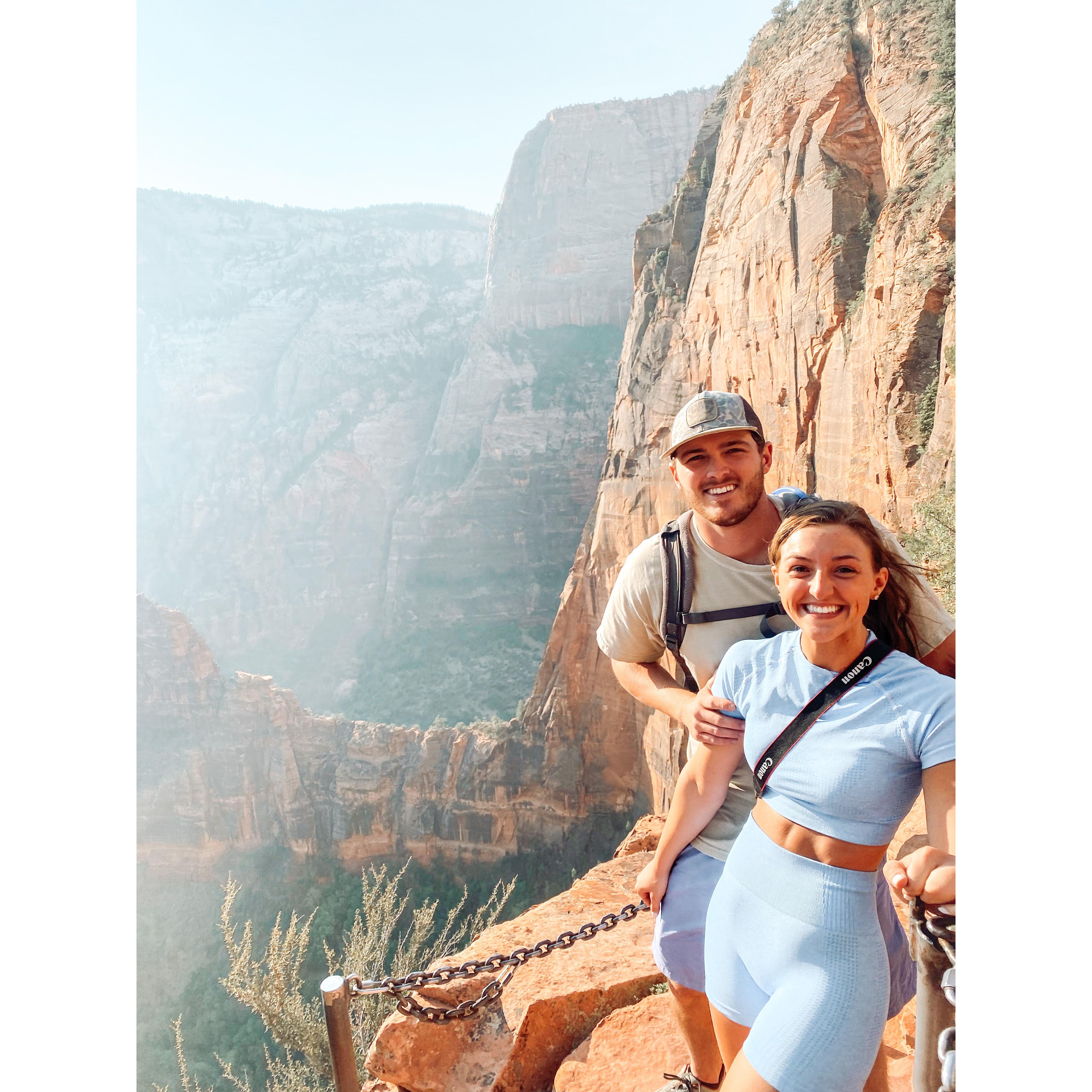 Hiking Angel's Landing at Zion National Park. Ask John how it went!