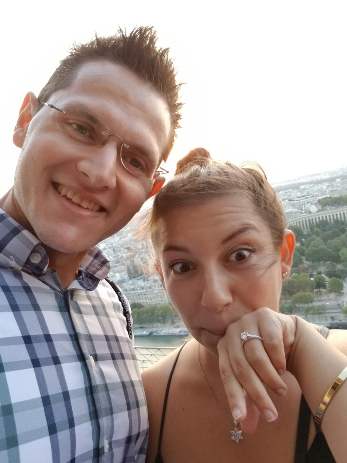 On the Eiffel Tower SO EXCITED!
