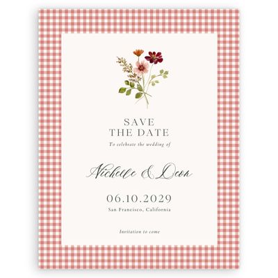 Beige Wedding Digital Save the Date - Viva Portrait