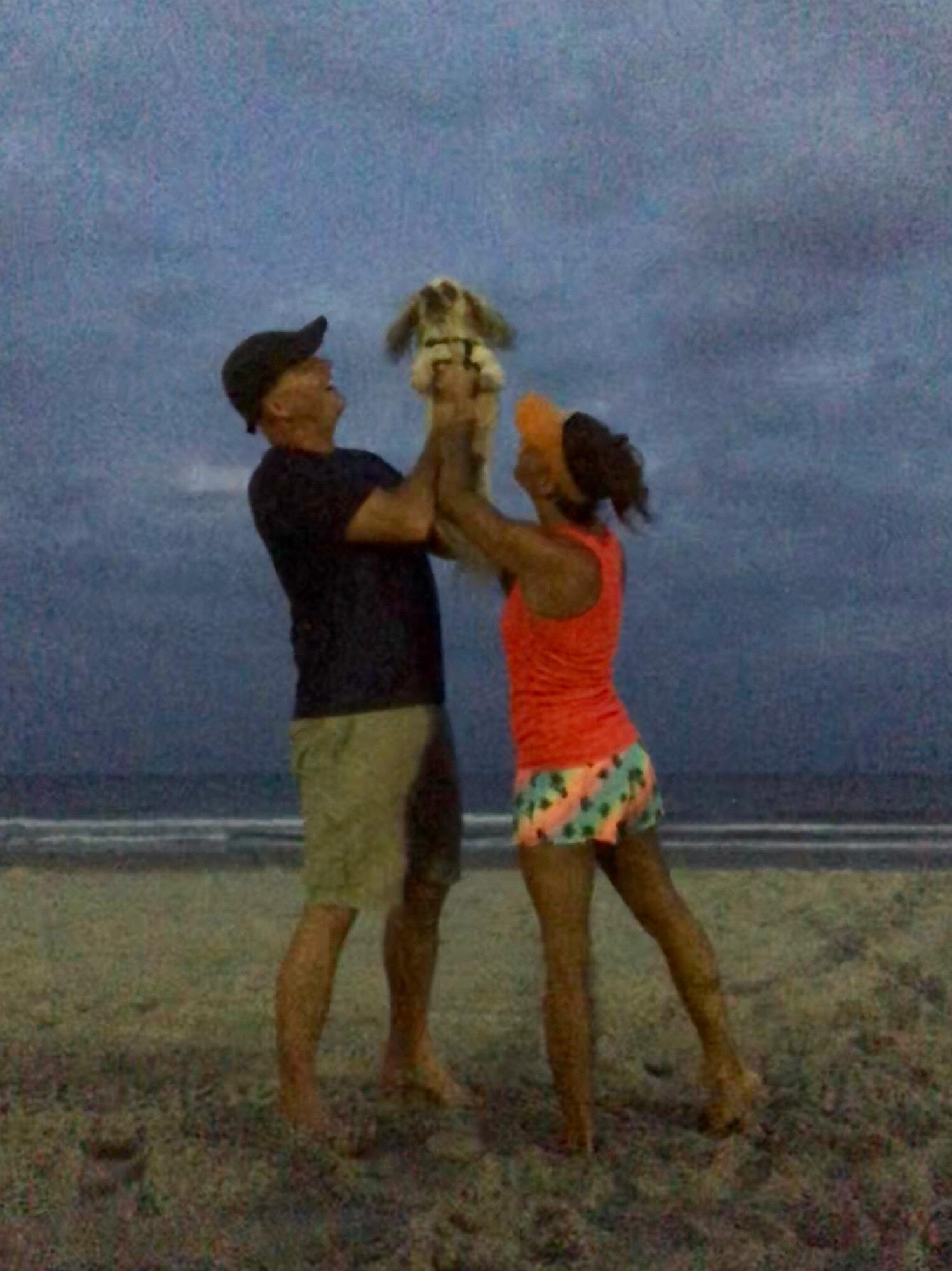 Our first beach trip together in 2018.