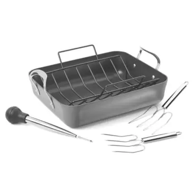 Calphalon® Contemporary™ Nonstick 5-Piece 16-Inch Roaster and Rack Set