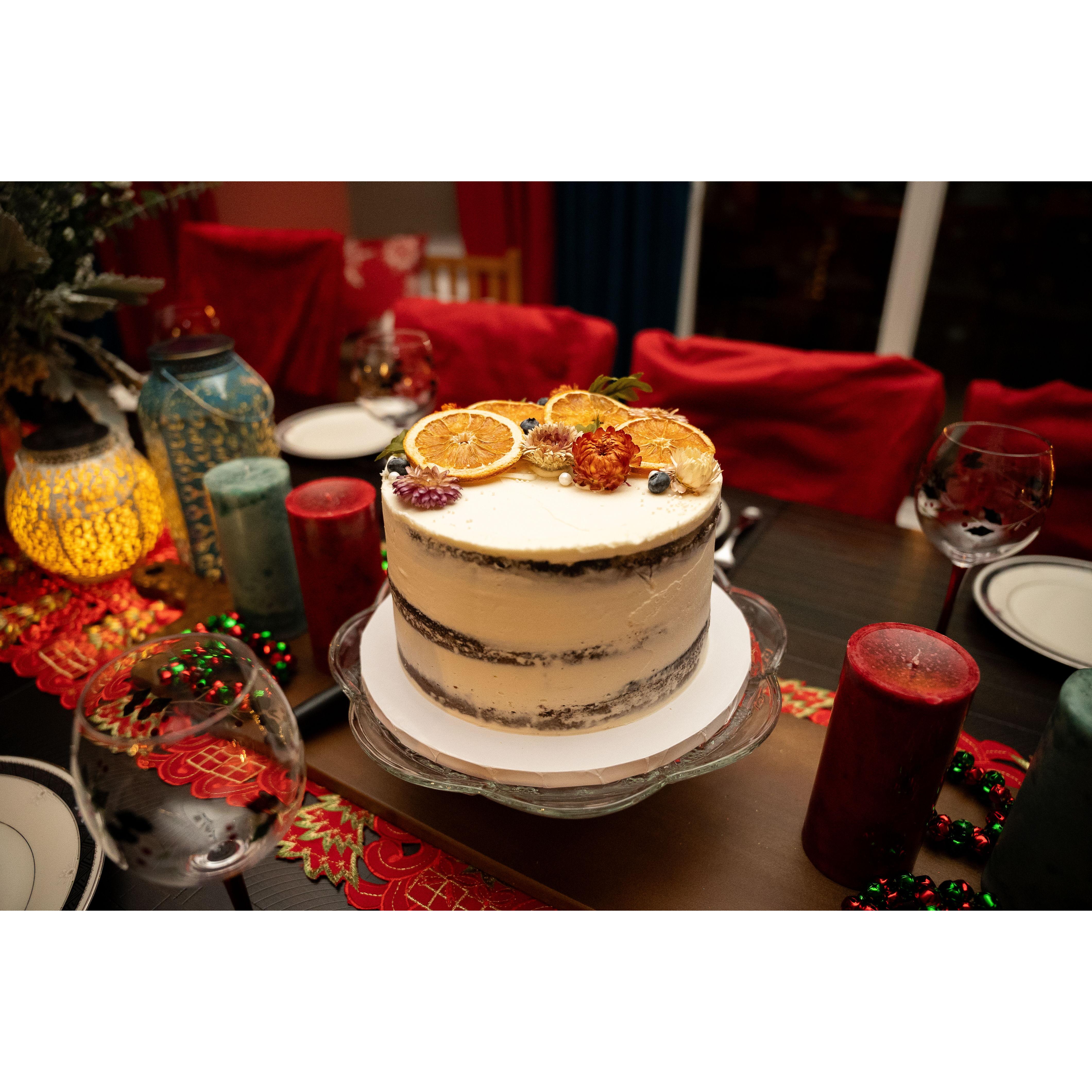 Sandy really took all our notes about cake and found us something so magical (AND TASTY!!!!! Chocolate fudge and orange curd with orange buttercream)